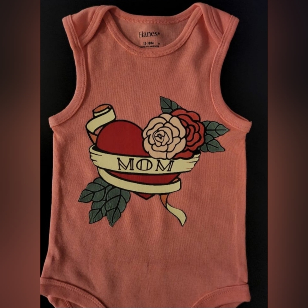 12-18m Hanes Onesies With Mom-Tattoo Design 🤩